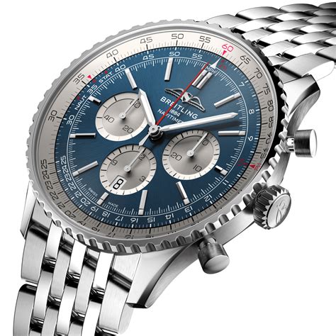 breitling navitimer blue white|Breitling Navitimer 46mm blue.